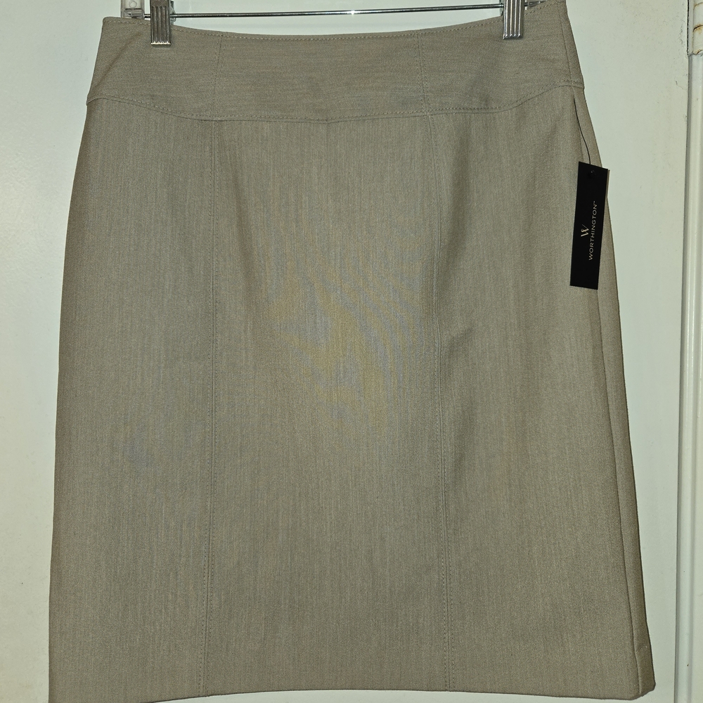 Worthington Beige Pencil Skirt